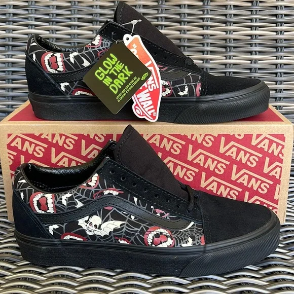 Vans Old Skool Glow Frights Black/Black MENS - Picture 1 of 16